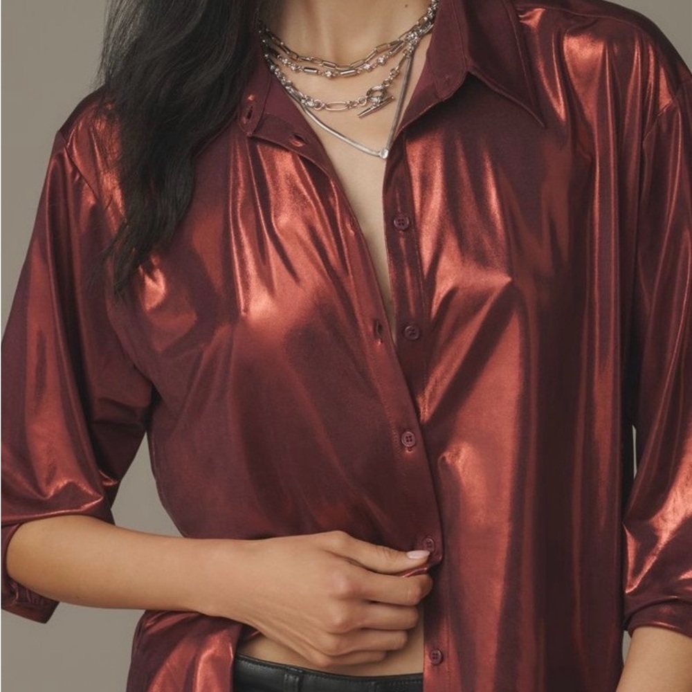 NWT Anthropologie Shine Buttondown Shirt